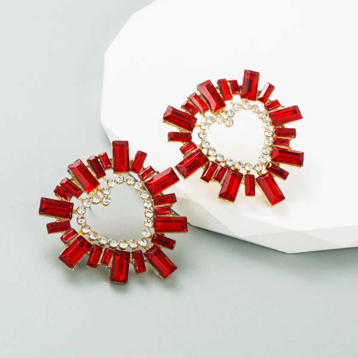 Fashion Geometric Alloy Rhinestones Women's Earrings 1 Pair