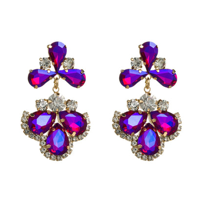 Fashion Geometric Alloy Rhinestones Women's Earrings 1 Pair