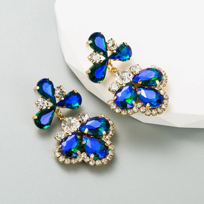 Fashion Geometric Alloy Rhinestones Women's Earrings 1 Pair