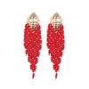 Fashion Geometric Alloy Tassel Earrings For Women With Electroplating