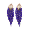 Fashion Geometric Alloy Tassel Earrings For Women With Electroplating