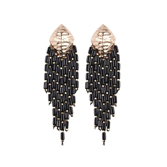 Fashion Geometric Alloy Tassel Earrings For Women With Electroplating