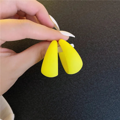 Fashion Geometric Arylic Alloy Spray Paint Ear Clips Earrings