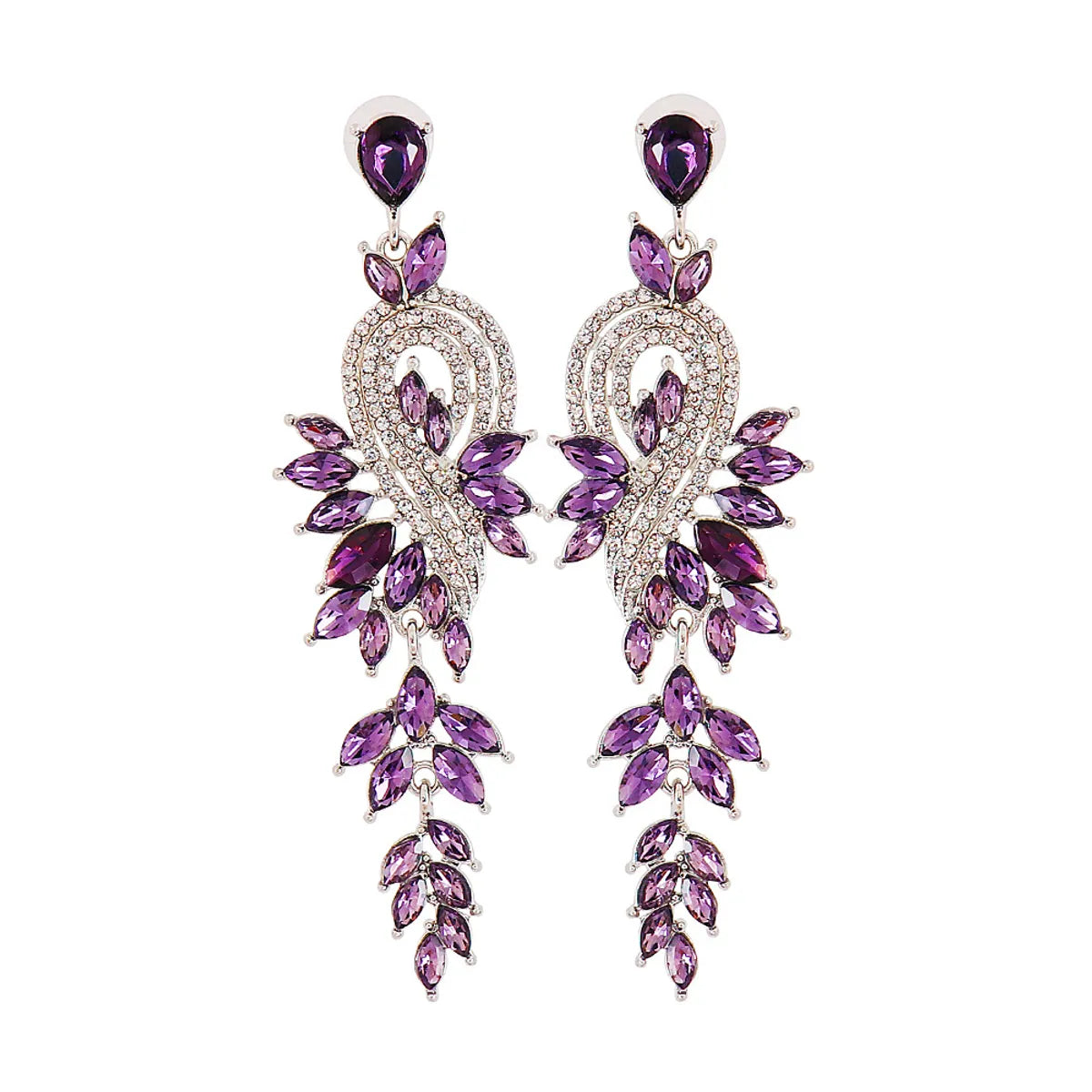 Fashion Geometric Arylic Rhinestones Women'S Earrings 1 Pair