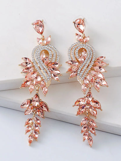 Fashion Geometric Arylic Rhinestones Women'S Earrings 1 Pair