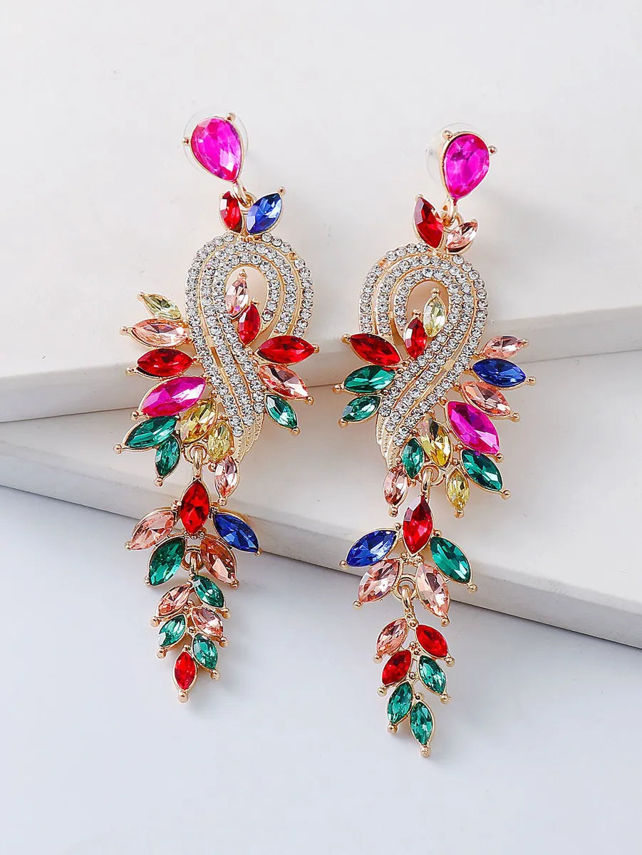 Fashion Geometric Arylic Rhinestones Women'S Earrings 1 Pair