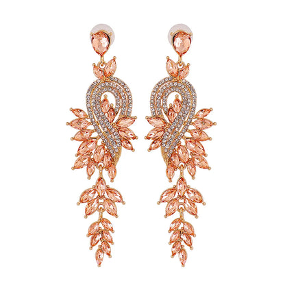 Fashion Geometric Arylic Rhinestones Women'S Earrings 1 Pair