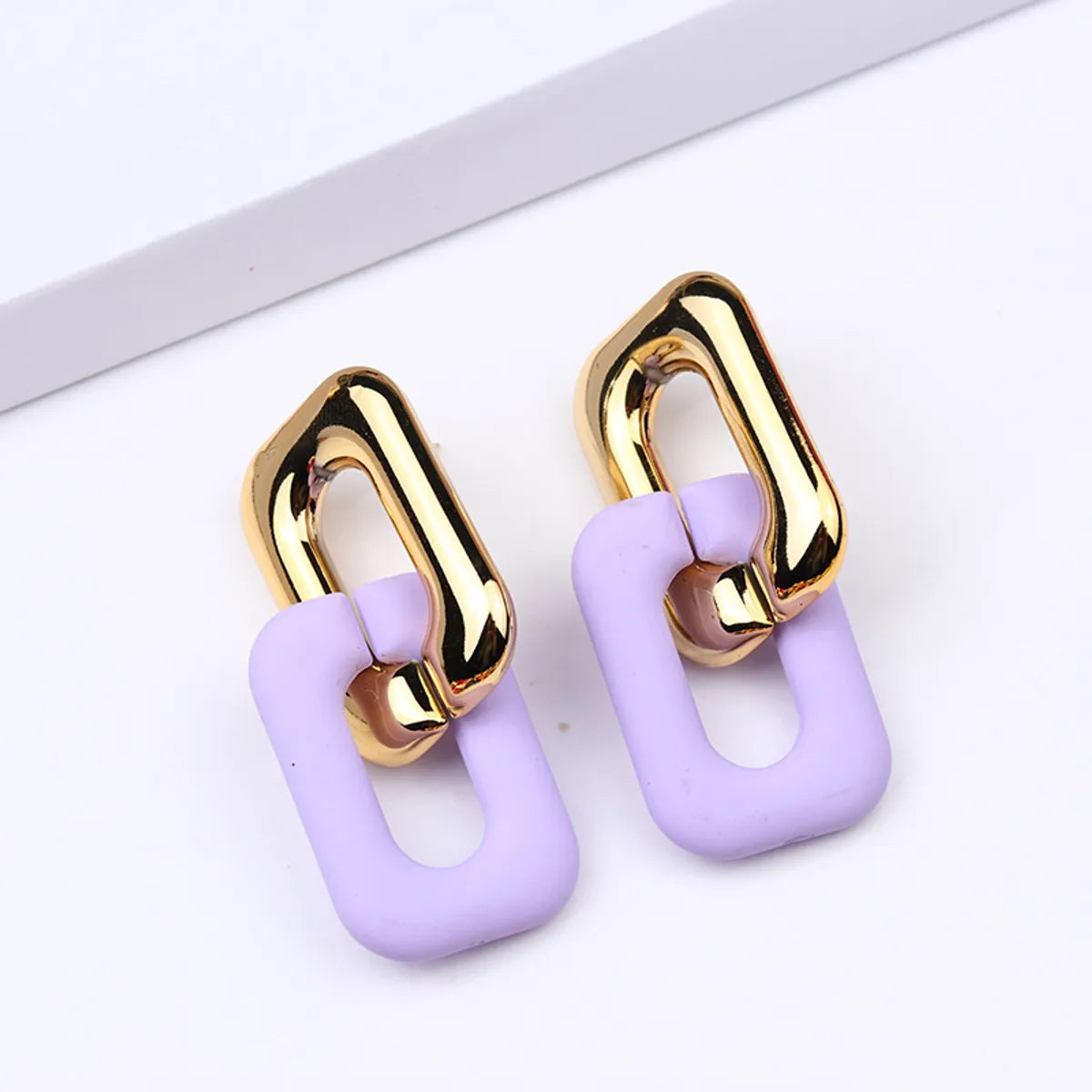 Fashion Geometric Arylic Stoving Varnish Unisex Drop Earrings 1 Pair