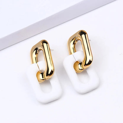 Fashion Geometric Arylic Stoving Varnish Unisex Drop Earrings 1 Pair