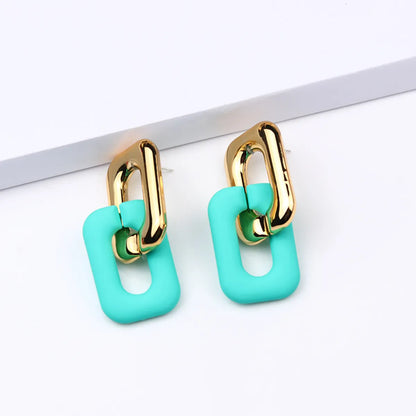 Fashion Geometric Arylic Stoving Varnish Unisex Drop Earrings 1 Pair