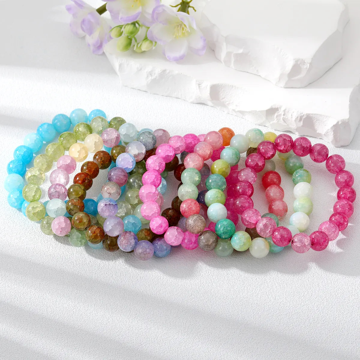 Fashion Geometric Beaded Resin Bracelets 1 Piece