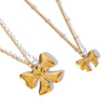 Fashion Geometric Bow Pendant Necklace For Women Stainless Steel With 18K Vacuum Plating In Furnace