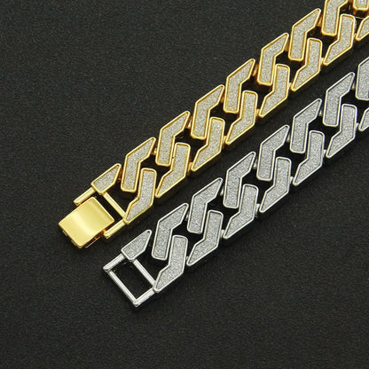 Fashion Geometric Bracelet Cuban Chain Hip-hop Wide Bracelet