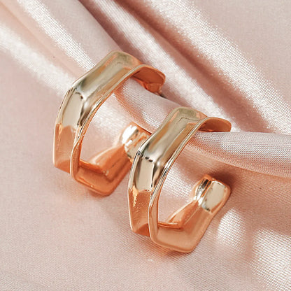 Fashion Geometric C-shaped Alloy Earrings