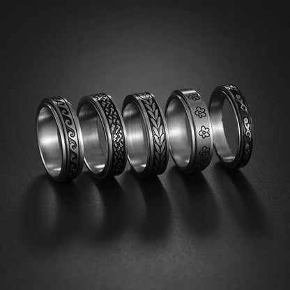 Fashion Geometric Circle 201 Stainless Steel Men'S Rings