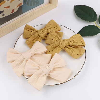 Fashion Geometric Cloth Butterfly Hairpin Fabric Clip Cute Hairpin