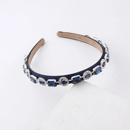 Fashion Geometric Cloth Inlay Rhinestones Hair Band