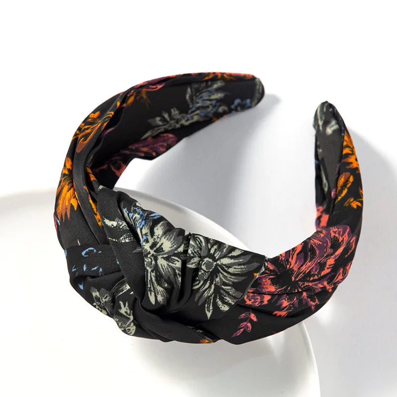 Fashion Geometric Cloth Printing Hair Band