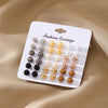 Fashion Geometric Color Round Electroplated Imitation Pearl Alloy Women's Earrings