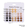 Fashion Geometric Color Round Electroplated Imitation Pearl Alloy Women's Earrings