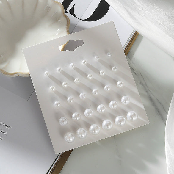 Fashion Geometric Color Round Electroplated Imitation Pearl Alloy Women's Earrings