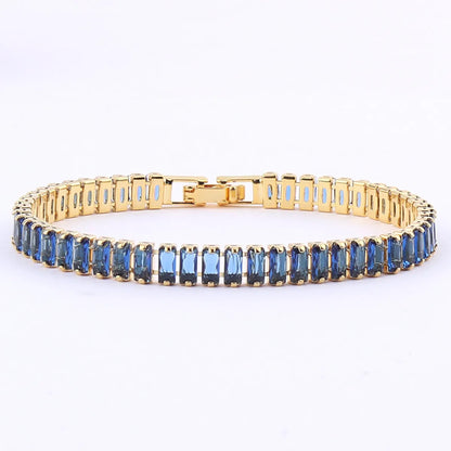 Fashion Geometric Copper Zircon Bracelets In Bulk