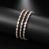 Fashion Geometric Copper Inlay Zircon Bracelets 1 Piece