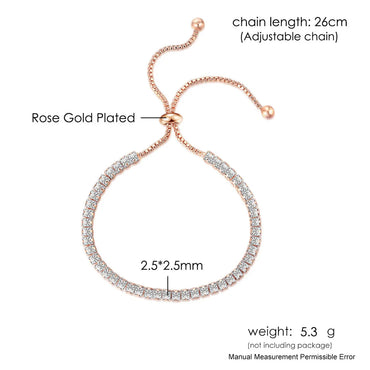 Fashion Geometric Copper Inlay Zircon Bracelets 1 Piece