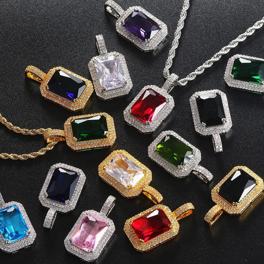 Fashion Geometric Copper Inlay Zircon Pendant Necklace 1 Piece