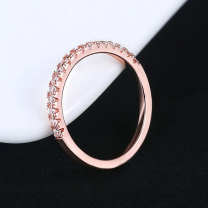 Fashion Geometric Copper Inlay Zircon Rings 1 Piece