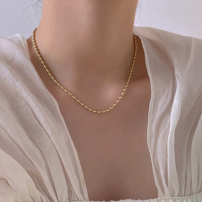 Fashion Geometric Copper Plating Artificial Pearls Layered Necklaces