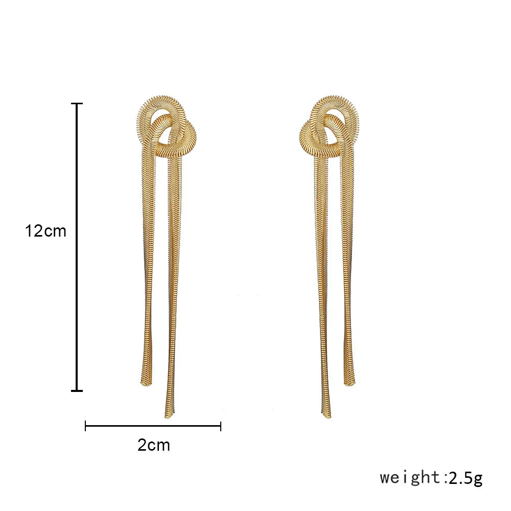 Fashion Geometric Copper Plating Drop Earrings 1 Pair