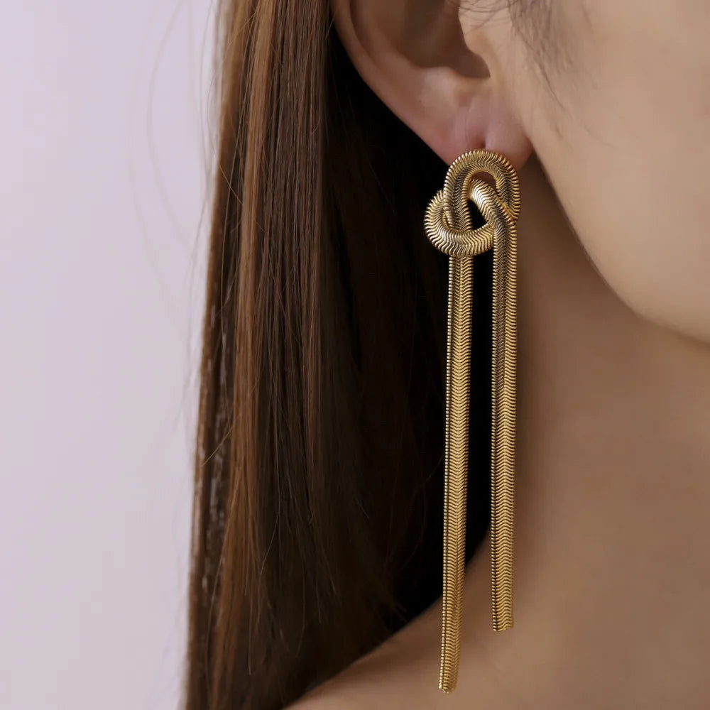 Fashion Geometric Copper Plating Drop Earrings 1 Pair