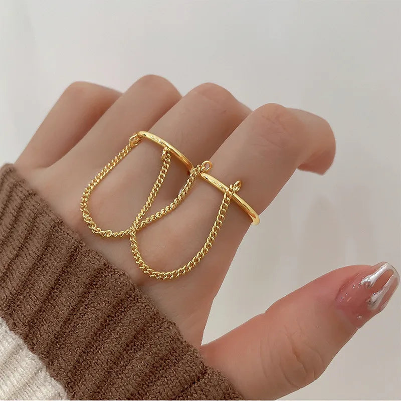 Fashion Geometric Copper Plating Open Ring