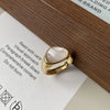 Fashion Geometric Copper Plating Shell Women'S Open Ring