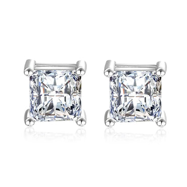 Fashion Geometric Copper Plating Zircon Ear Studs 1 Pair