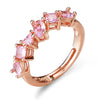 Fashion Geometric Copper Plating Zircon Open Ring