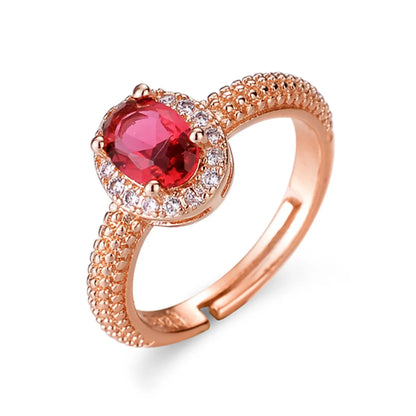 Fashion Geometric Copper Plating Zircon Open Ring