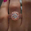 Fashion Geometric Copper Ring With Zirconia For Women