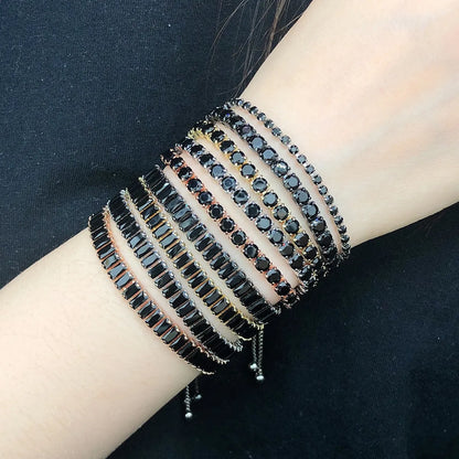 Fashion Geometric Copper Zircon Bracelets