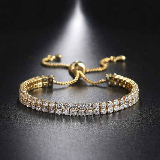 Fashion Geometric Copper Zircon Bracelets