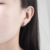 Fashion Geometric Cross And Circle Earrings For Women In S925 Sterling Silver With Electroplated Finish