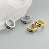 Fashion Geometric Cross And Circle Earrings For Women In S925 Sterling Silver With Electroplated Finish