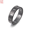 Fashion Geometric Cross Titanium Steel Polishing Rings