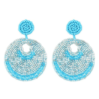 Fashion Geometric Imitated Crystal Rice Beads National Wind Earrings Nhjj139827