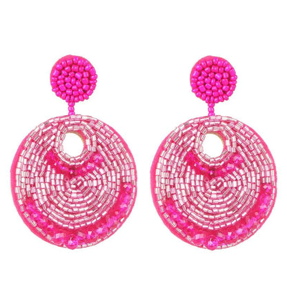 Fashion Geometric Imitated Crystal Rice Beads National Wind Earrings Nhjj139827