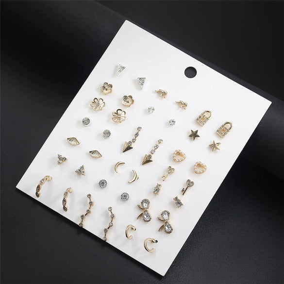 Fashion Geometric Cshaped Baby Elephant Imitation Pearl Earrings For Women Jewelry Wholesale