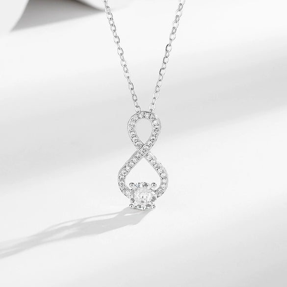 Fashion Geometric Design S925 Sterling Silver Clavicle Necklace With Joker Design Sense
