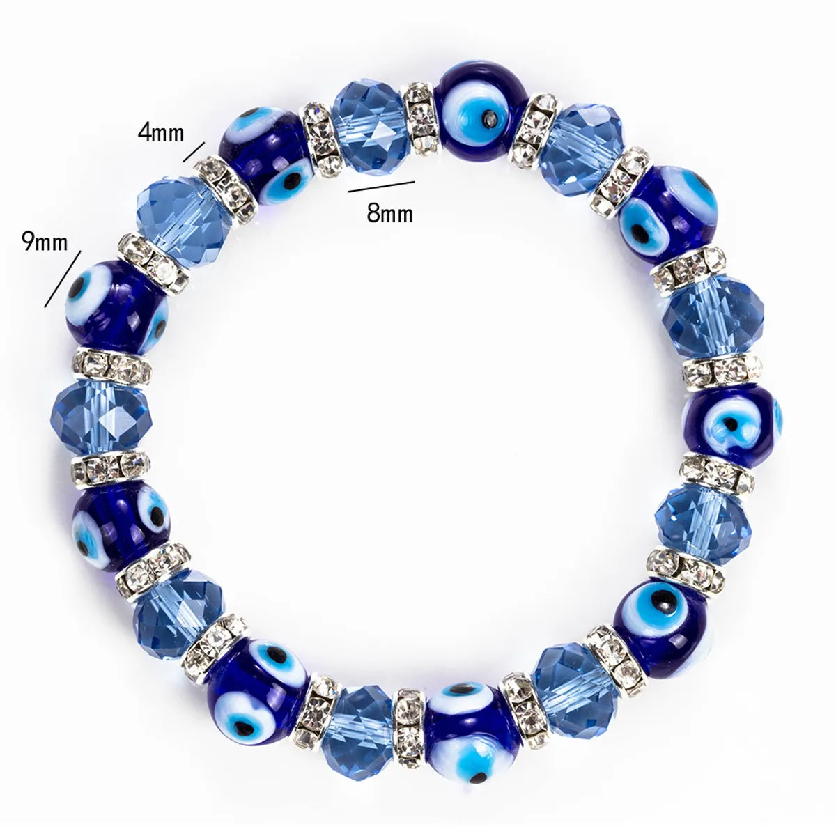 Fashion Geometric Devil'S Eye Alloy Glass Women'S Bracelets