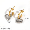 Fashion Geometric Dot Diamond Stainless Steel Women's Earrings